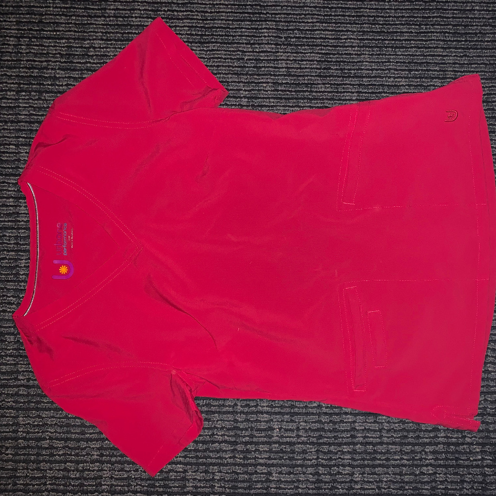 Urbane Hot Pink Scrub Top